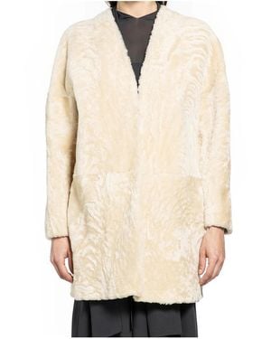 The Row Long Sleeve Coat - Natural