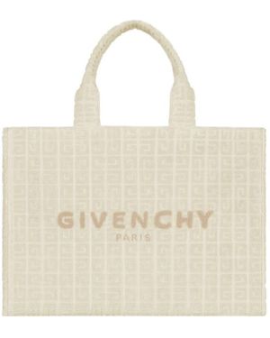 Givenchy 4G Pattern Medium G-Tote Shopping Bag - Natural