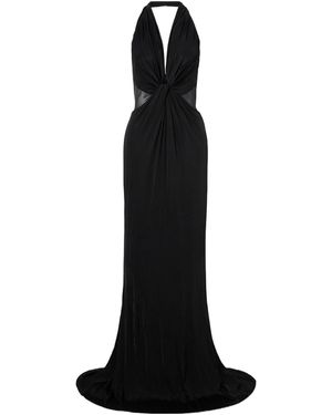 Tom Ford Knitted Stretch Jersey Criss-Cross Evening Dress - Black