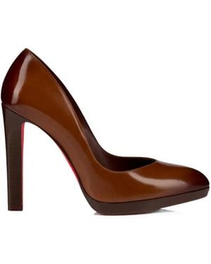 Christian Louboutin Leather Court Shoes - Brown