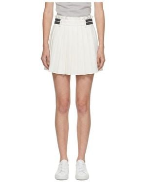 Marissa Chiara Logo Pleated Skirt - White