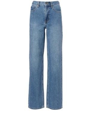Self-Portrait Embellished High-Rise Straight Jeans - Blue