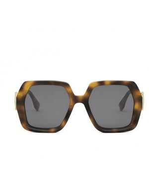 Fendi Logo Full-Frame Sunglasses - Grey