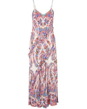 Etro Ruffled Paisley-Print Chiffon Maxi Dress - Pink