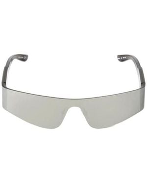 Balenciaga Eyewear Shield Logo Sunglasses - Metallic