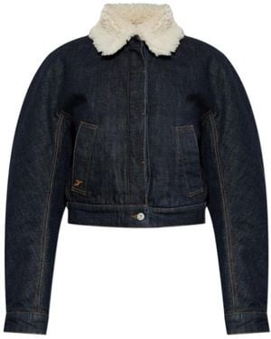 Jacquemus Cropped Denim Jacket - Blue