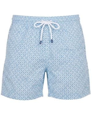 Fedeli Drawstring Swim Shorts - Blue