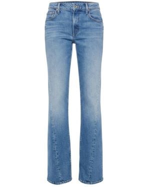 Mother The Bookie Twist Skimp Faded-Effect Jeans - Blue