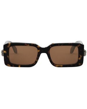 BVLGARI Rectangular Frame Sunglasses - Brown