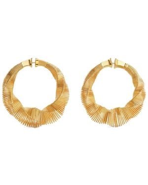 Alaïa Alaïa Square Spiral Small Hoops - Metallic