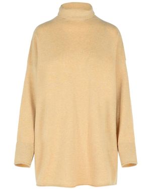 Max Mara Turtleneck Knit Jumper - Natural