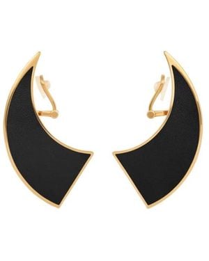 Alaïa Edge Earrings - Black