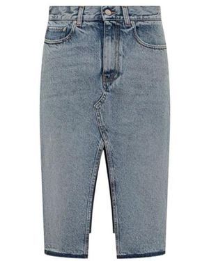 Stella McCartney Slit Detailed Midi Skirt - Blue