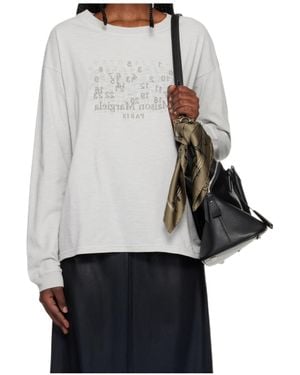 Maison Margiela Logo Embroidered T-Shirt - White