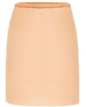 Bottega Veneta Cotton Silk Washed Parachute Skirt - Natural