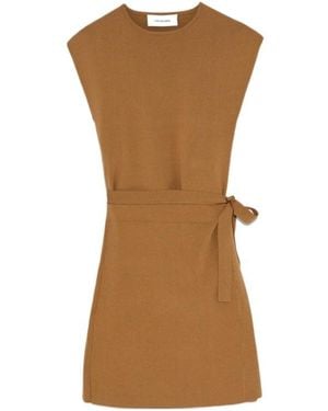 Yves Salomon Sleeveless Dress - Brown