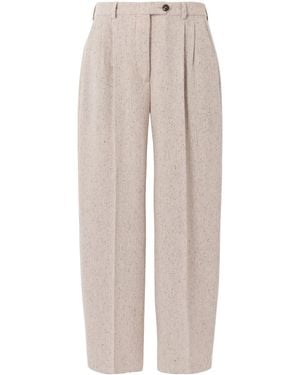 Fortela Pleated Woolblend Straightleg Trousers - Multicolour