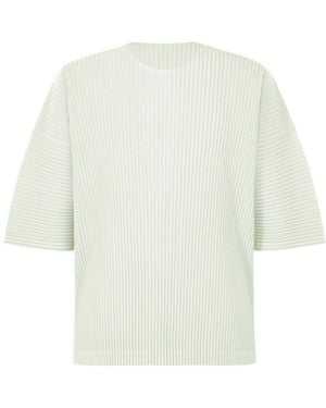Homme Plissé Issey Miyake Homme Plissé Issey Miyake Monthly Colours May Pleated T-Shirt - White