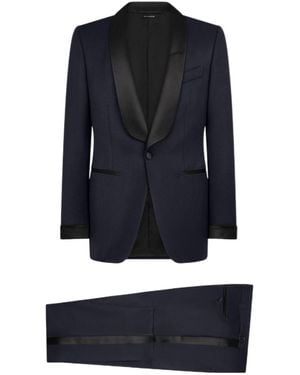 Tom Ford Shawl-Collar Suit - Blue