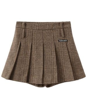 Marissa Chiara Plaid Skirt - Brown