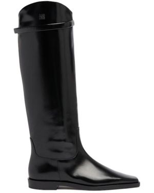TOTEME Square-Toed Boots - Black