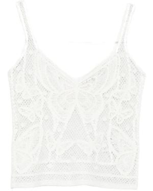 Blumarine Lace Top - White