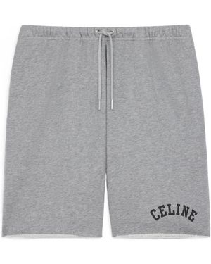 Celine Blason Tracksuit Shorts - Gray