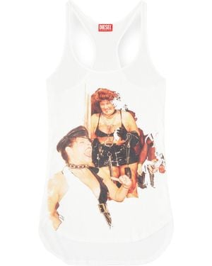 DIESEL X Tom Of Finland Foundation Pr-T-Shanry-W-Tom25 Tank Top - White