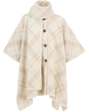 Barbour Scarf Collar Cape - Natural