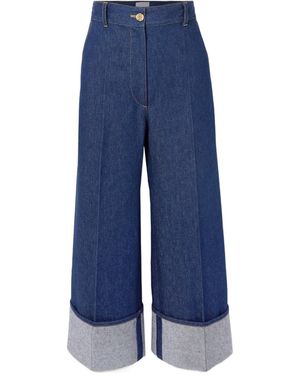 Patou Casual Trousers With Belt Loops - Blue