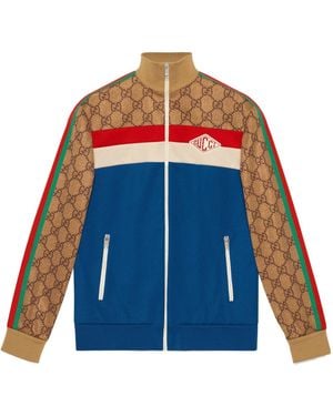 Gucci Gg Technical Jersey Jacket - Blue