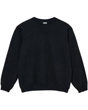 A.PRESSE Vintage-Style Crewneck Sweatshirt - Blue