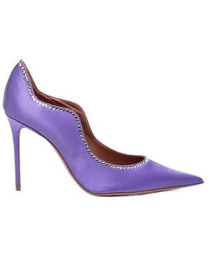 AMINA MUADDI Romy Pointed-Toe Court Shoes - Purple