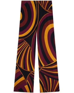 PUCCI Iride Print Satin Jersey Pants - Red
