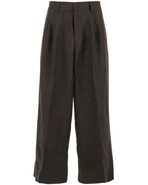 ERL Wide-Leg Linen Trousers - Grey