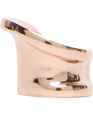 Max Mara Durata Logo Engraved Ring - Pink
