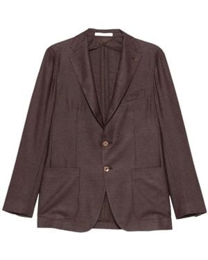 Tagliatore Button-Fastening Flap-Pocket Jacket - Brown