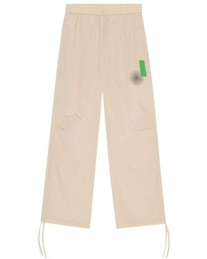 Ganni Light Tech Drawstring Trousers - Natural