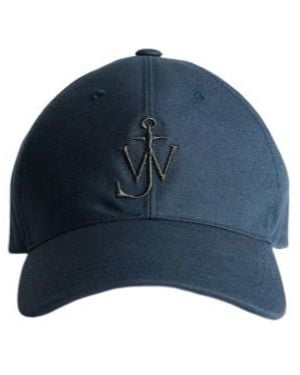 JW Anderson Jw Anderson Logo Embroidered Curved Peak Cap - Blue