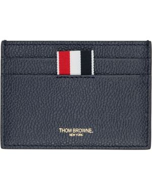 Thom Browne Side 4-Bar Stripe Card Holder - Black