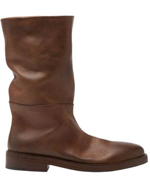 Marsèll Tubetto Basalt Leather Boot - Brown
