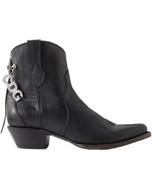 Comme des Garçons Leather Ankle Boots - Black