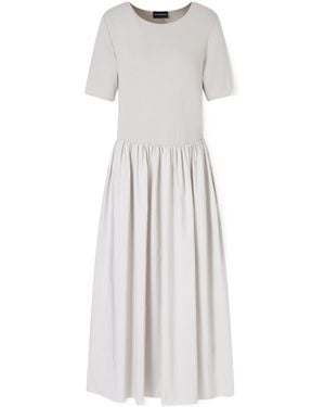 Emporio Armani Short-Sleeve Midi Dress - White