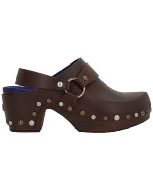 Chloé クロエ タリス ウェッジクロッグ - Brown