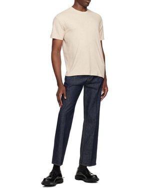 AURALEE Seamless Round-Collar T-Shirt - Blue