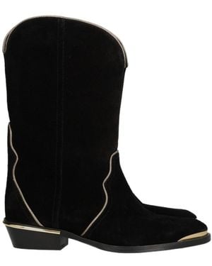 Isabel Marant Round-Toe Short Boots - Black