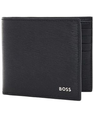 BOSS Solid Colour Logo Wallet - Blue