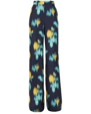 Lanvin Motif Printed Straight Leg Pants - Blue