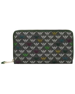 Emporio Armani Logo Details Wallet - Green