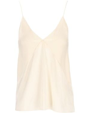 forte_forte V-Neck Spaghetti Strap Top - Natural
